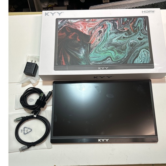 KYY K3 15.6" Portable Monitor FHD 1080P USB-C HDMI IPS Display Screen - Picture 1 of 6